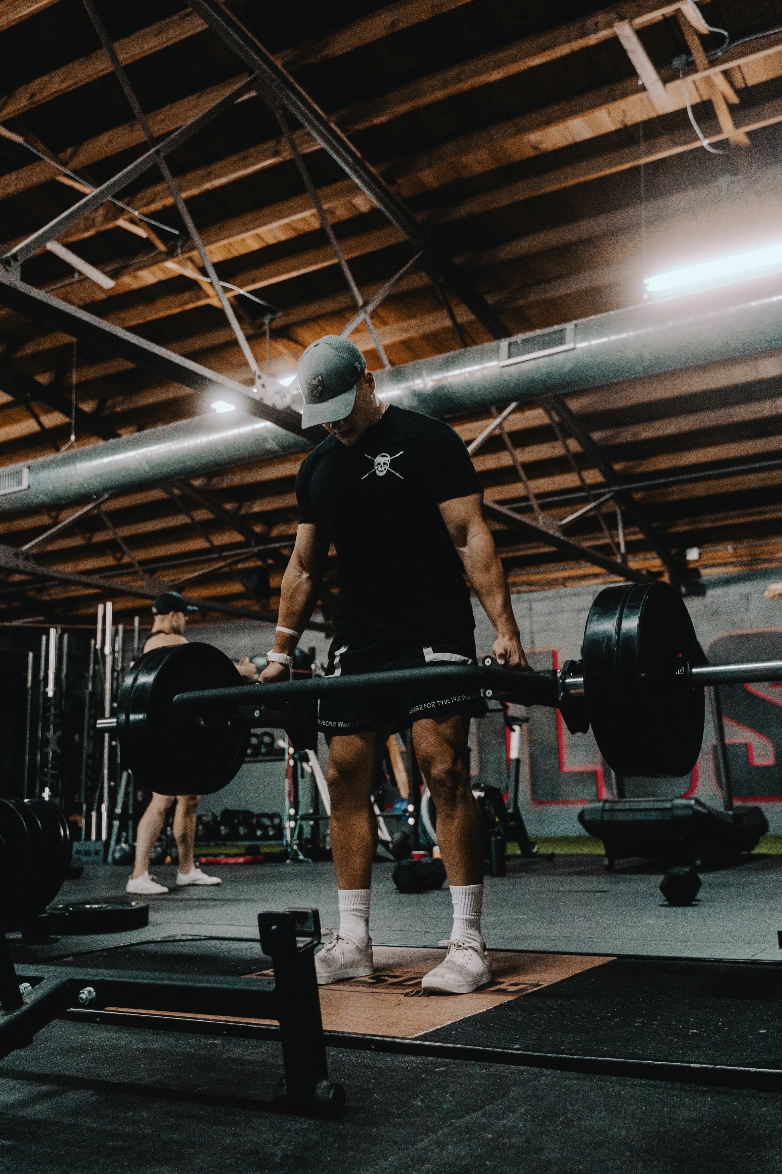 Spencer Zak preparing for a deadlift